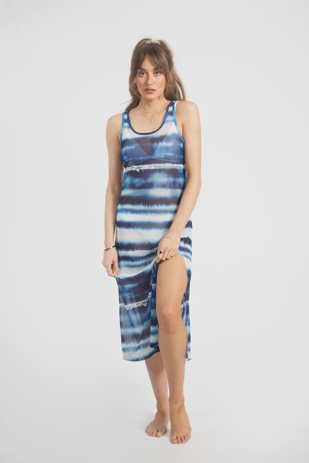 Koy Resort Seascape Mesh Long Dress