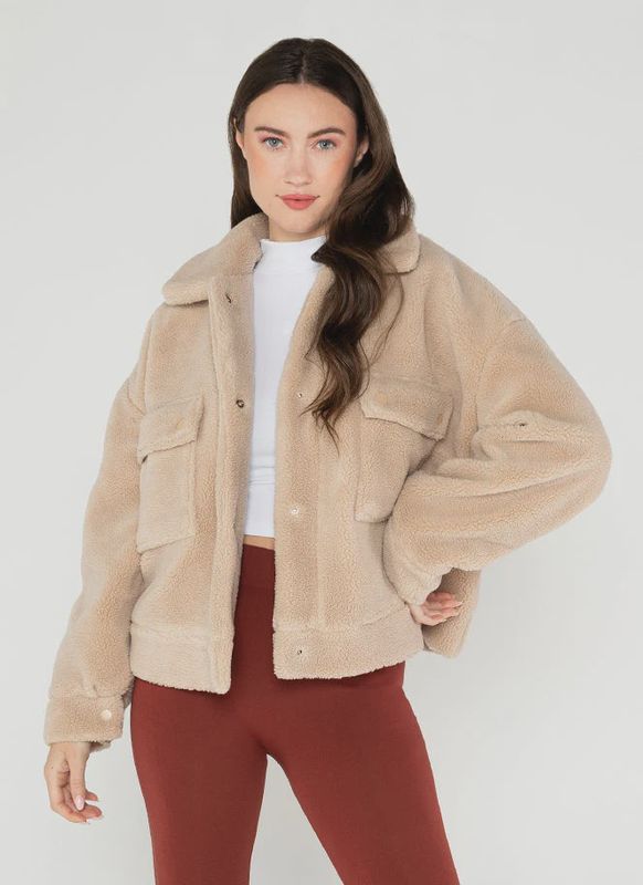 C&#39;est Moi Sherpa Cropped Jacket #CEJ2907