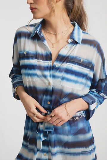 Koy Seascape Mesh Cover Up Shirt