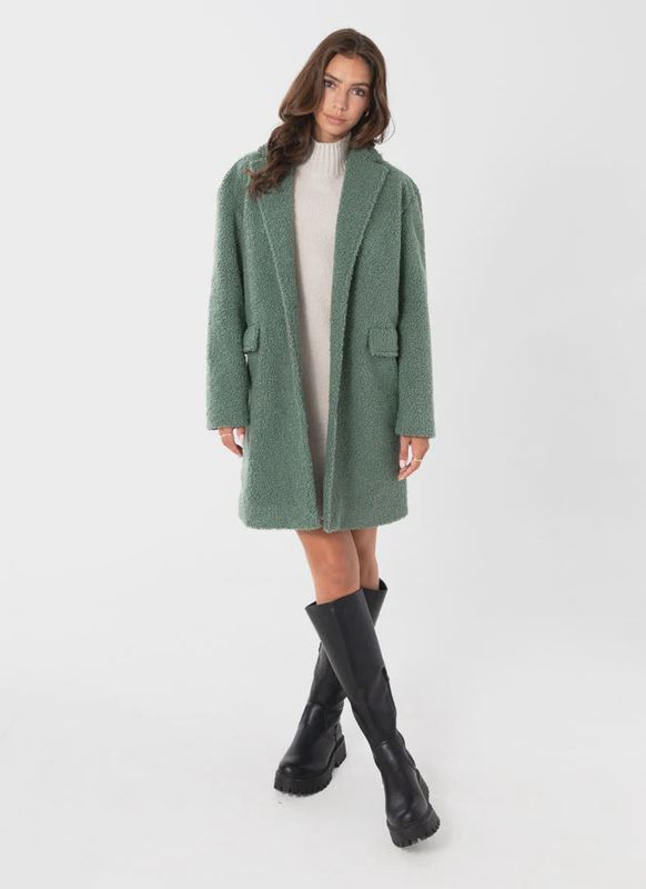 C&#39;est Moif Relaxed Teddy Overcoat #CEJ5003