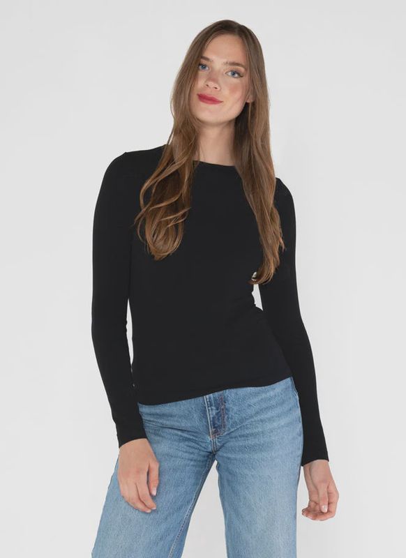 C&#39;est Moi Bamboo Long Sleeve Crew Neck Top #CEBT1020