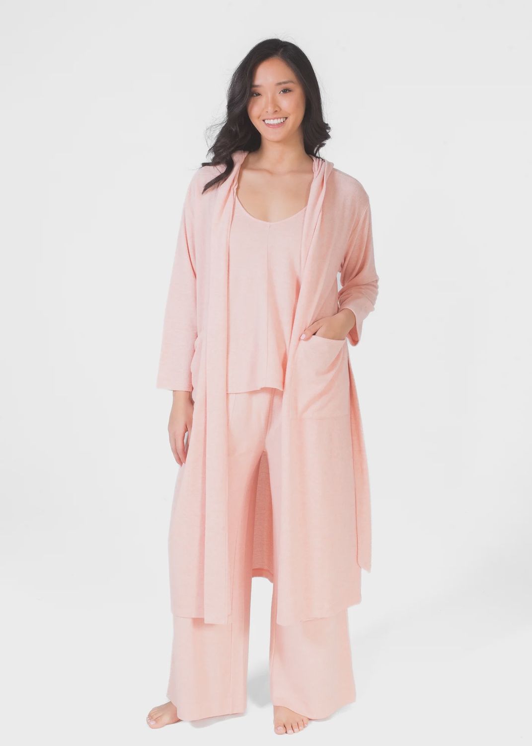 Latte Love Hooded Robe with Pockets