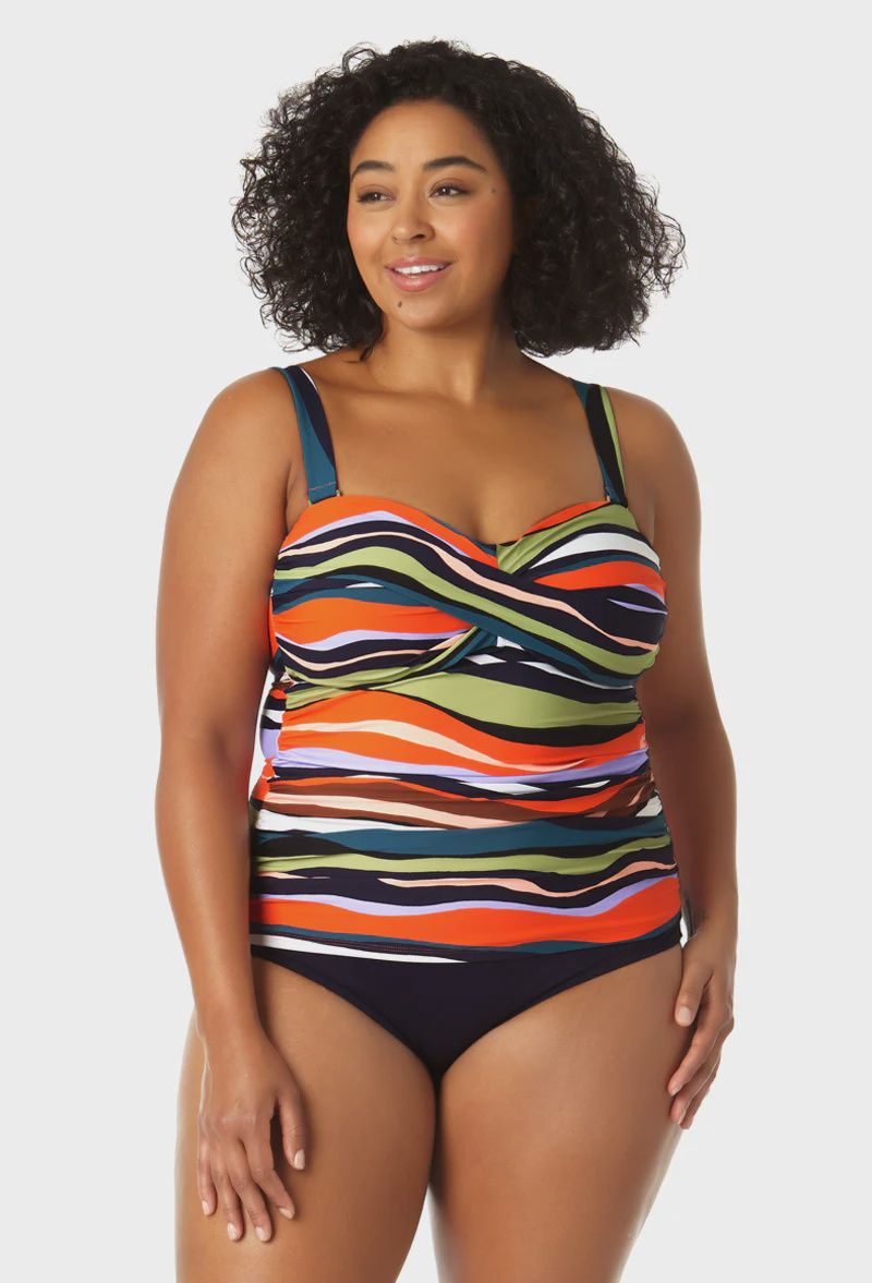Anne Cole Twist Front Bandeaukini Top