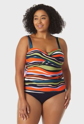 Anne Cole Twist Front Bandeaukini Top