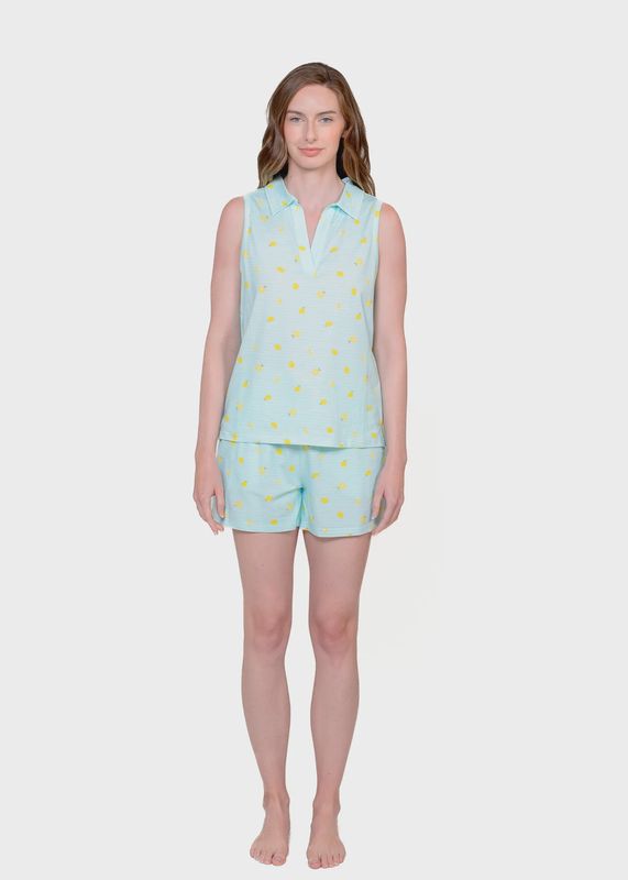 Latte Love Sleeveless Polo &amp; Short Set