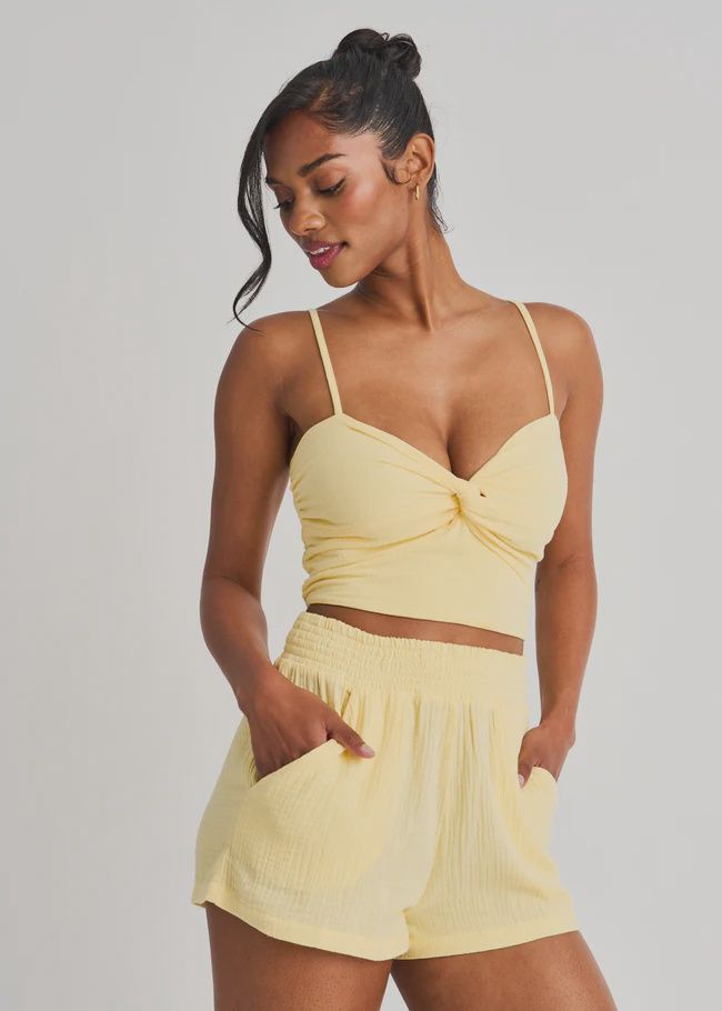 Everyday Sunday Bonded Cotton Cover-Up Shorts
