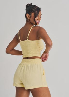 Everyday Sunday Bonded Cotton Cover-Up Shorts