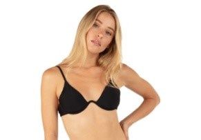 Hurley Solid Underwire Scoop Bra  Bikini Top