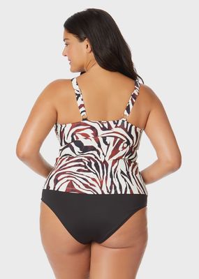 Anne Cole Women's Plus Marilyn Ring Front Tankini