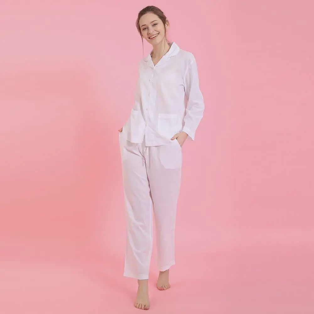 The Mahogany Store Jane 2 Piece Cotton Pajama Set