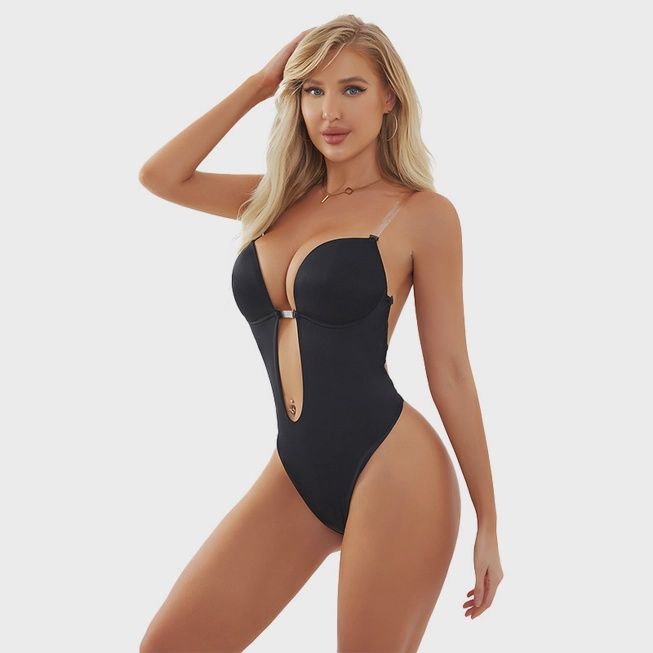 We-Vibe  Deep V Front Thong Bodysuit