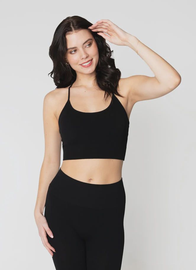 C&#39;est Moi Bamboo Ribbed Cross Back Bralette  CEBT1021