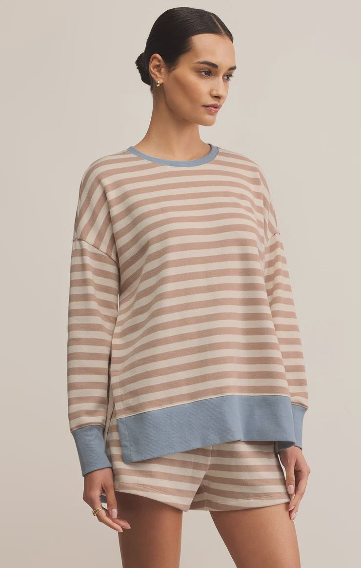 Z Supply Layer Up Stripe Sweatshirt