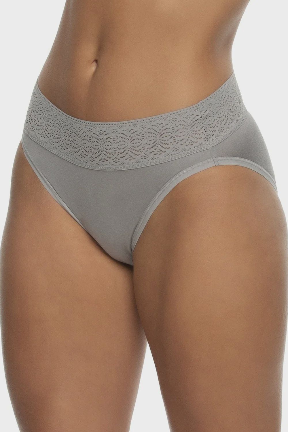 Felina Serene Modal &amp; Lace Hi Cut Panty 630164