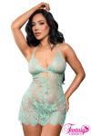 Fantasy Lingerie Striped Lace Babydoll matching Thong