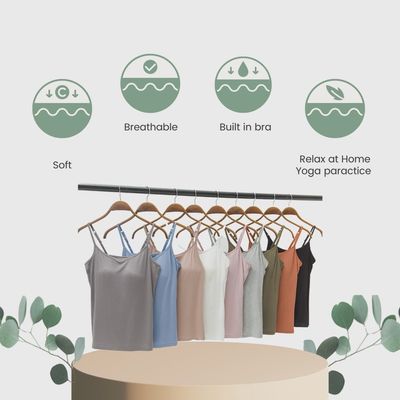 Drifwoo Modal Built-in Bra Cami with Adjustable Straps