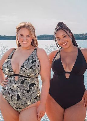 Curvy Kate Ripple Reef Reversible Non-Wired Swimsuit-CS038607BKP