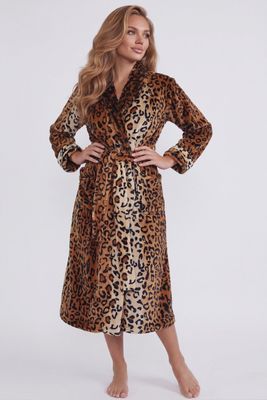 BeWicked Leopard Print Plush Robe