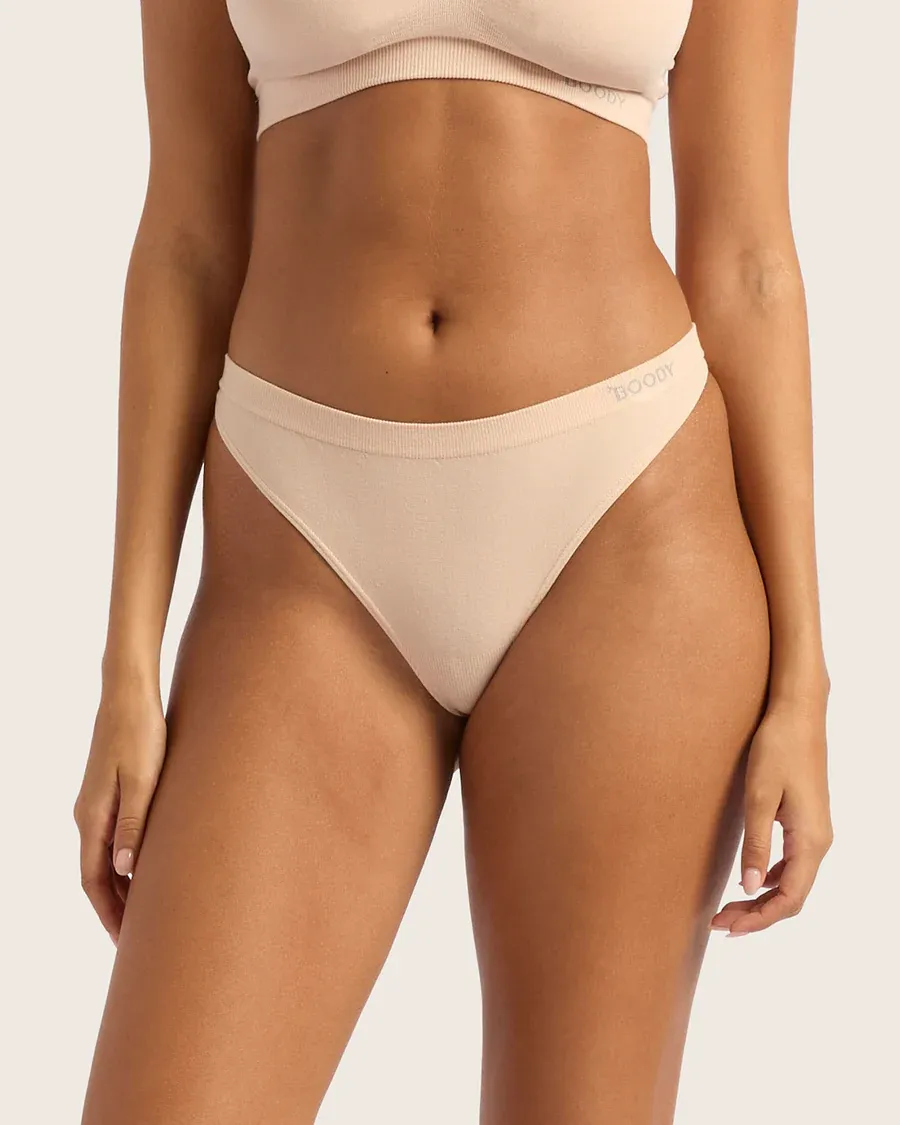 Boody Wear Thong  In Bamboo Seamfree Fabric