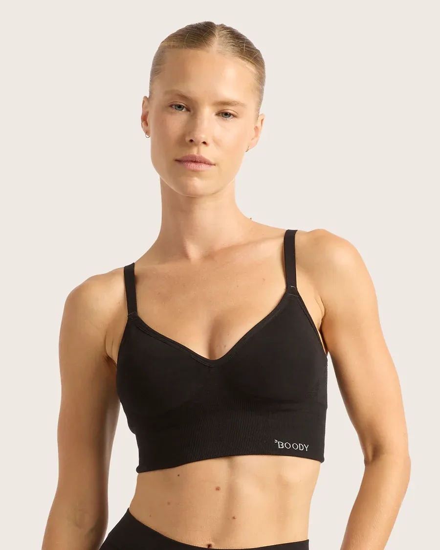 Boody Wear Wireless Low Back Bra  In Bamboo Seamfree Fabric