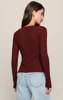 Z Supply Albany Waffle Snap Front Top