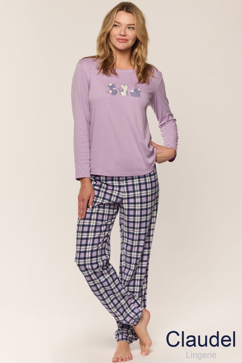 Claudel Lingerie Fall Flannel Pajama Set