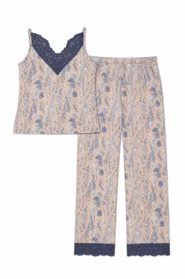 Latte Love Lace Tank &amp; Pant Set