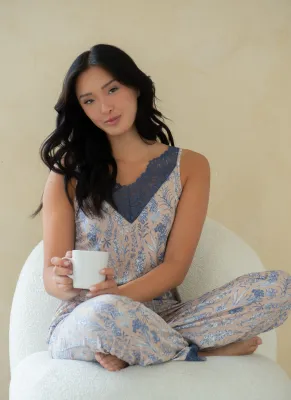 Latte Love Lace Tank &amp; Pant Set