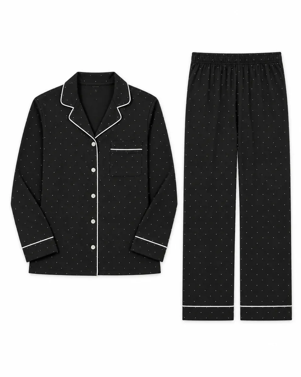 Latte Love Modal Cotton Button-Down Pajama Set