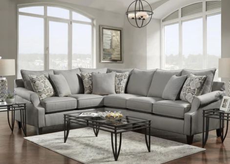 Bay Ridge Gray 2pc Sectional Retails for $1495 NOW