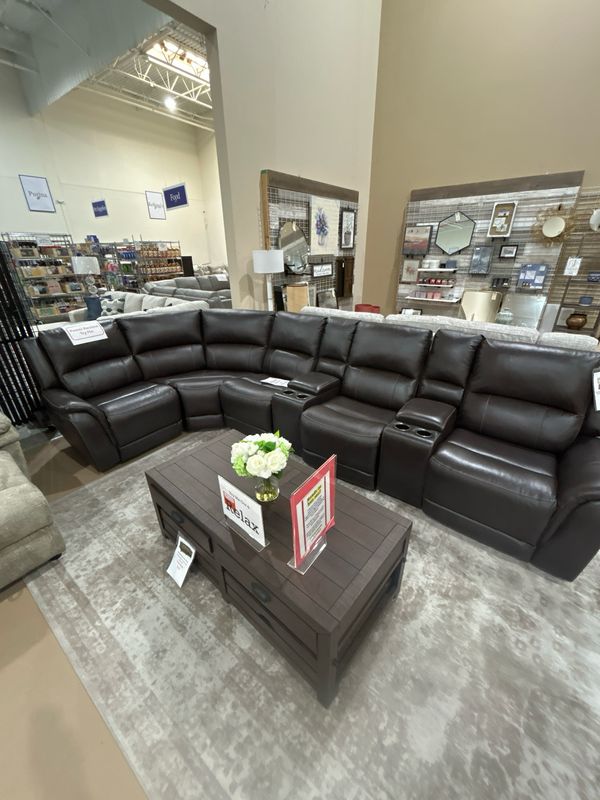 Madras 7pc Power Sectional in Espresso RETAIL:$3249 SALE PRICE $1695