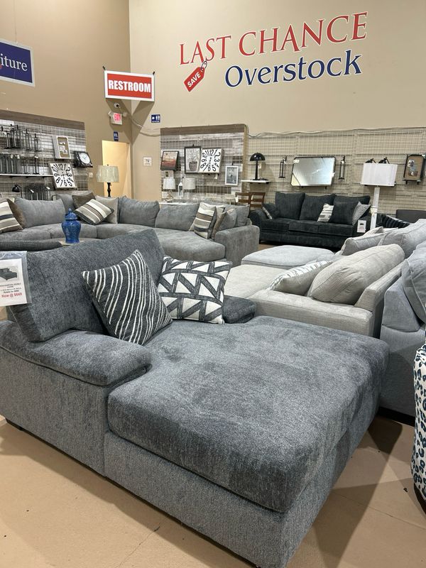 Vega Charcoal Double Chaise - Retails for $999 NOW $649