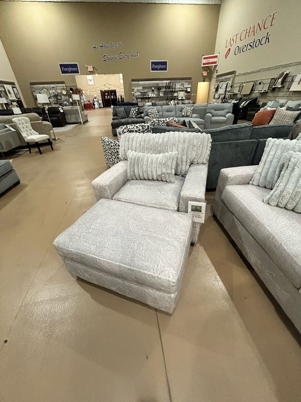 Grady Grey Chair / Ottoman - Retails for $995 NOW $695