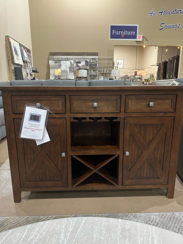 Theodore Wood 54 in. Server, Brown Retails for $1100, Now $549