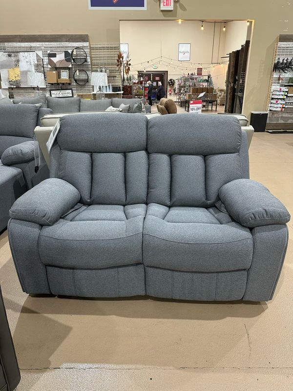 Fletcher Reclining Loveseat, Gray, Retails for $899, Now $699