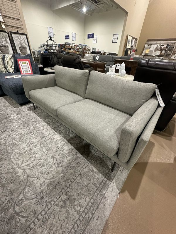 Asher Fabric Sofa, Gray Retails @ $1495 Now
