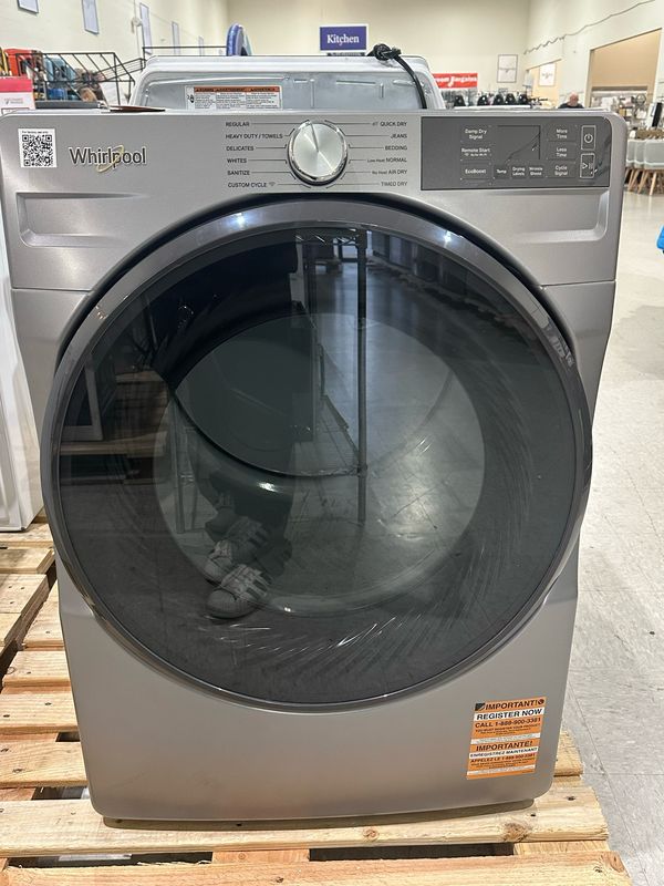 Whirlpool - 7.4 Cu. Ft. Stackable Gas Dryer with Wrinkle Shield Option - White, Retails for $1149, Now $599