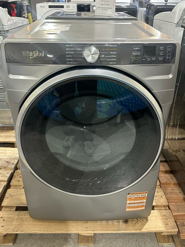 Whirlpool - 7.4 cu. ft. Smart Front Load ENERGY STAR® Gas Dryer w/ Steam Capabilities - Radiant Silver, Retais for $1299, Now $649