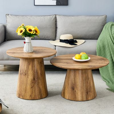 Nested coffee table, medieval - modern style coffee table - Wood Nested coffee table, medieval - modern style coffee table - Wood