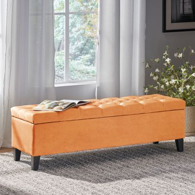 Glouster Storage Ottoman - Orange Glouster Storage Ottoman - Orange