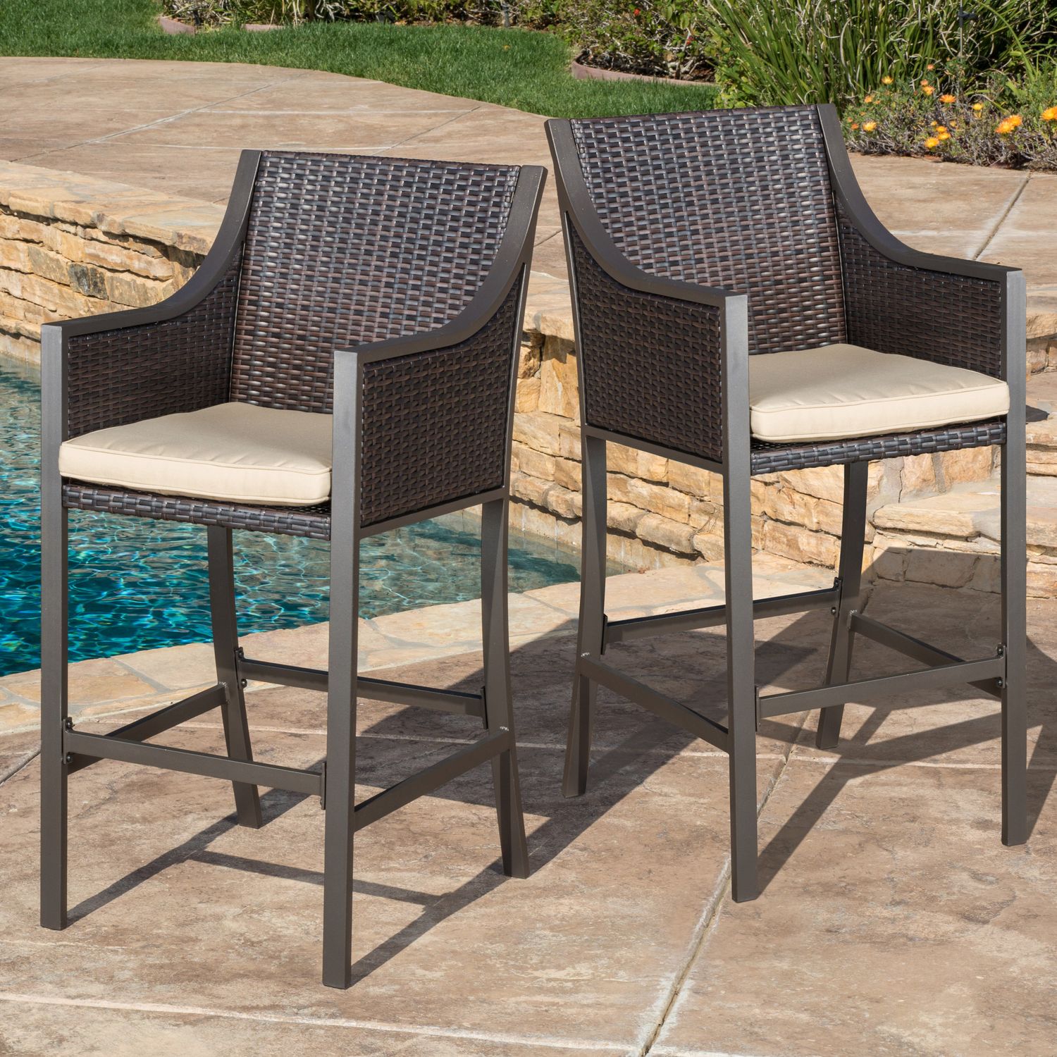 Riga Bar Stool - Brown Multi