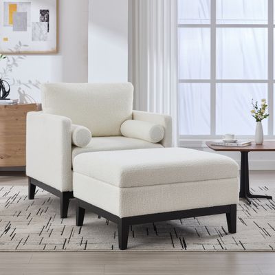 35.4 Wide Farmhouse Performance Upholstered Wood Base - W3118S00002 35.4 Wide Farmhouse Performance Upholstered Wood Base - W3118S00002