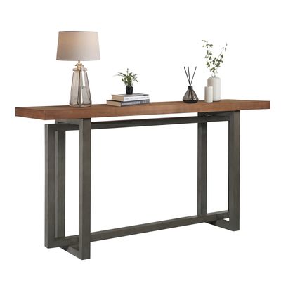 59 Narrow Console Table - MDF Entryway Sofa Table for Hallway - Gray 59 Narrow Console Table - MDF Entryway Sofa Table for Hallway - Gray