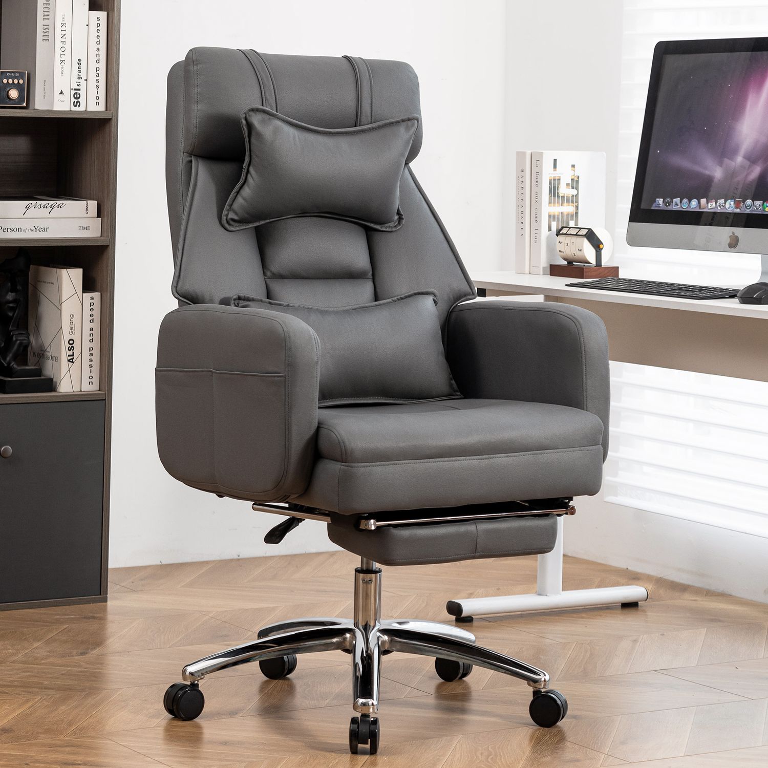 Swivel Ergonomic Office Chair - Dark Grey Swivel Ergonomic Office Chair - Dark Grey