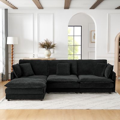 Modern Home Living Room L - Shaped Sectional Sofa Couches with Ottoman Modern Home Living Room L - Shaped Sectional Sofa Couches with Ottoman
