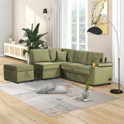 84.75 Sleeper Sofa Bed, 2 in 1 Pull Out sofa bed - 84.75x75.7x33.5IN 84.75 Sleeper Sofa Bed, 2 in 1 Pull Out sofa bed - 84.75x75.7x33.5IN