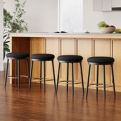 24.75'' Modern Counter Stools Set of 4 - Black 24.75'' Modern Counter Stools Set of 4 - Black