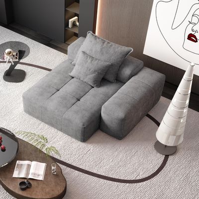 Modern Oversized Modular Sectional Sofa - Grey Modern Oversized Modular Sectional Sofa - Grey