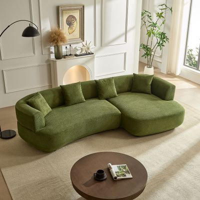 110.63 110.63" Curved Sofa, 4 - Seat - 55.12 x 110.63 x 26.77 in. / 220.46 lb