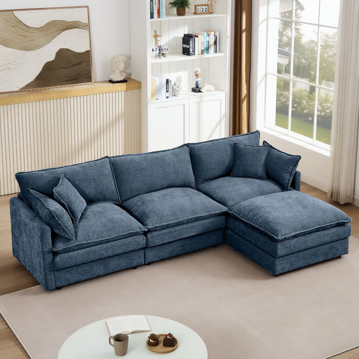 Modular Sectional Sofa, 102" L - Shaped Couch Set for Living Room